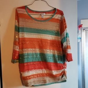 NWOT Dressbarn multicolored top. Size 1X